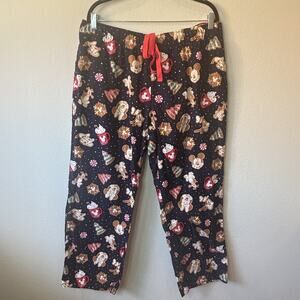 Old Navy X Disney Pajama Pants Flannel Women's Mid-Rise Cookie Party Christmas